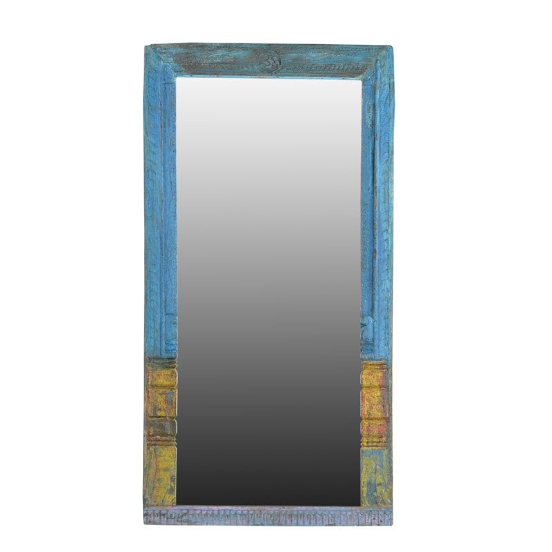 Miroir indien bois ancien 173cm INDIA