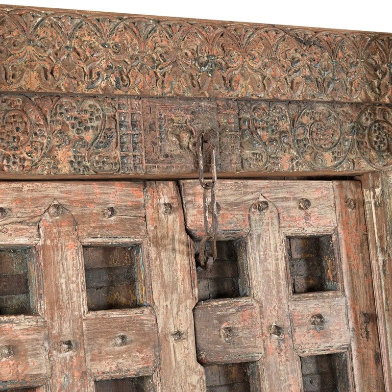 Porte indienne bois exotique recyclé 230cm INDIA