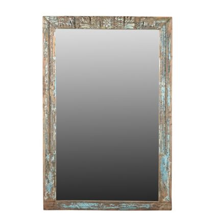 Miroir indien ancien en bois sculpté 187cm INDIA