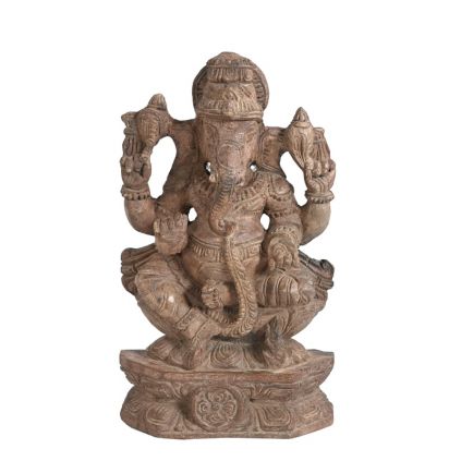 Statuette en bois ancien Ganesh h46cm