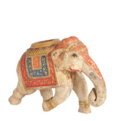 Statue éléphant bois INDIA h32cm