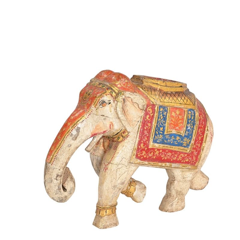 Statue éléphant bois INDIA h32cm