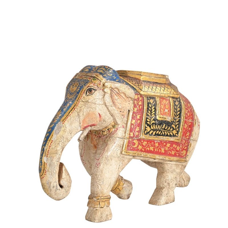 Statue éléphant bois INDIA h32cm