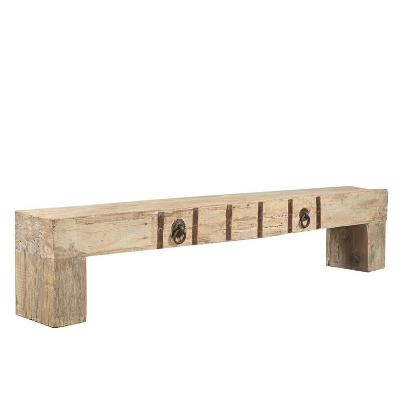 Meuble TV bois exotique 221cm INDIA