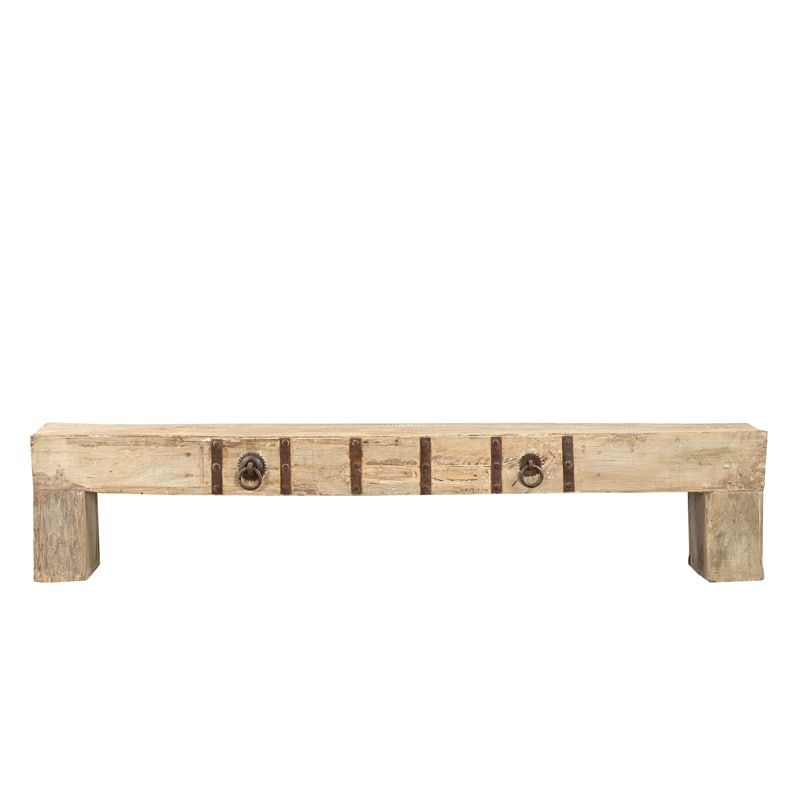 Meuble TV bois exotique 221cm INDIA