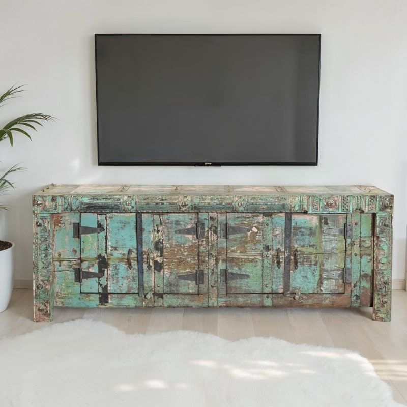 Meuble TV indien bois recyclé 180cm INDIA