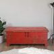 Coffre indien en bois massif recyclé 136cm INDIA rouge