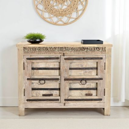 Buffet indien ancien en bois 114cm INDIA