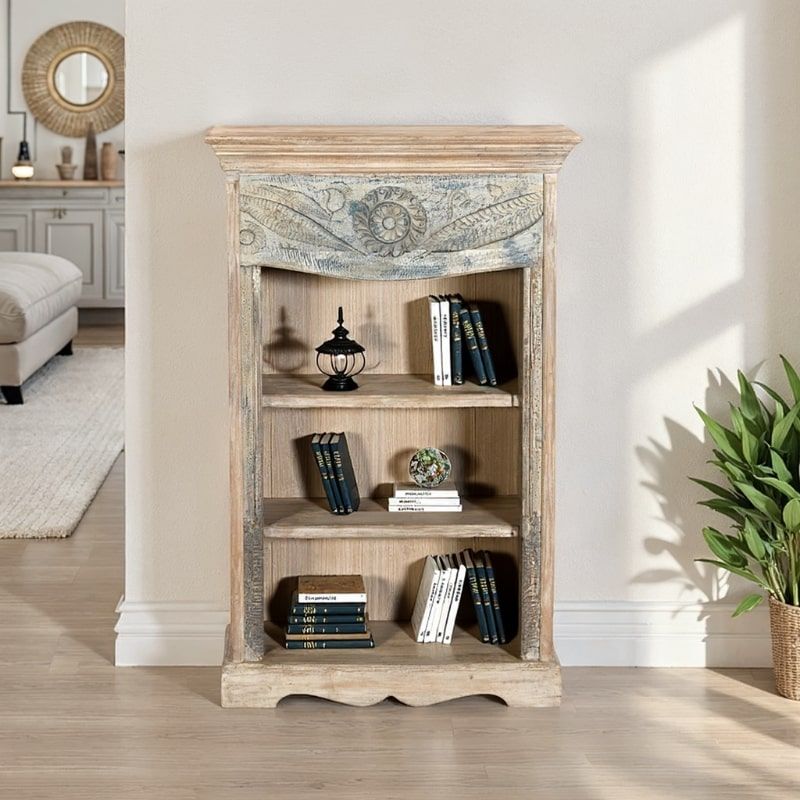 Petite bibliothèque indienne bois recyclé 68cm INDIA