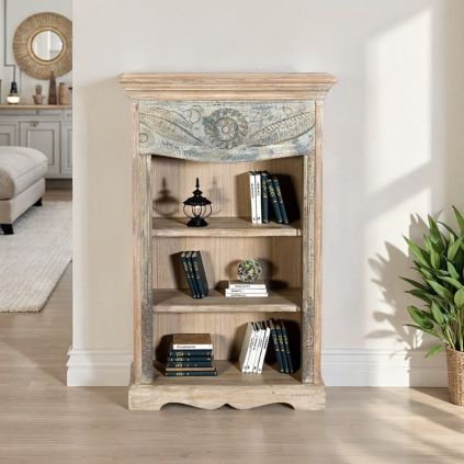 Petite bibliothèque indienne bois recyclé 68cm INDIA