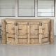 Comptoir de bar en bois massif recyclé 210 cm INDIA