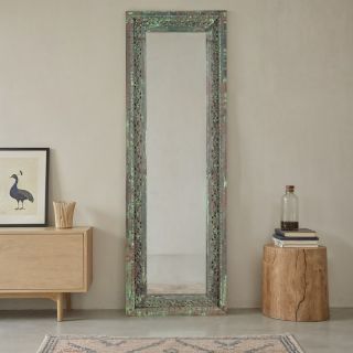 Miroir indien en bois recyclé h213 cm INDIA