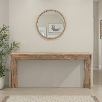 Grande console indienne bois massif 183cm INDIA