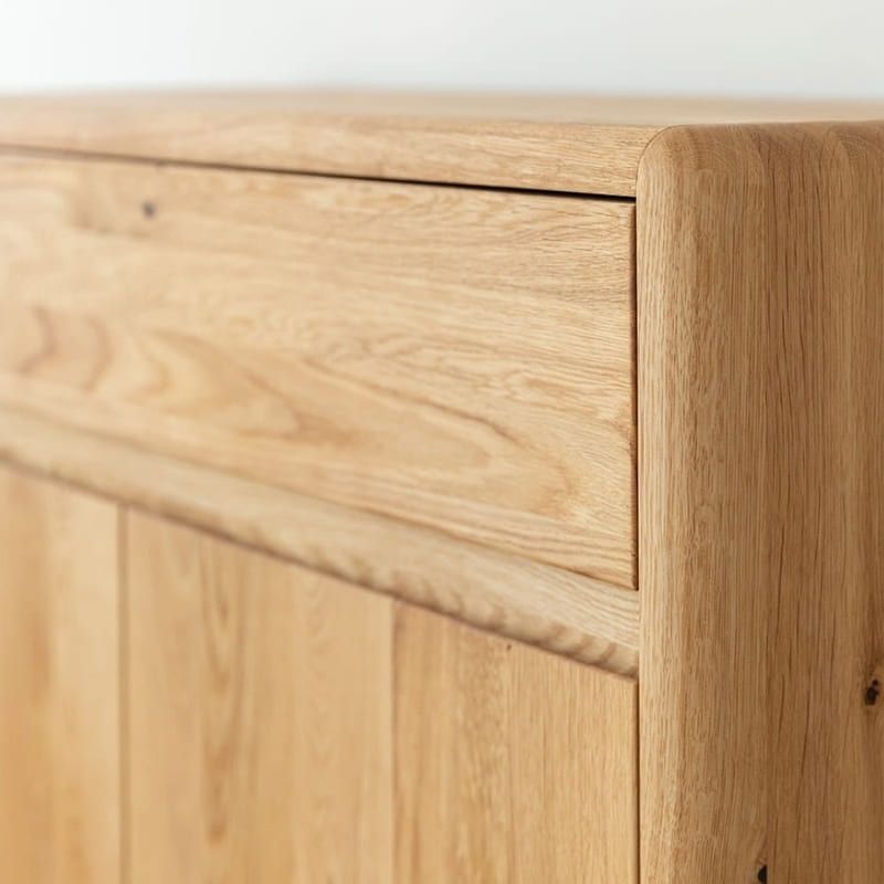 Bahut chêne massif clair et design ELIO 107cm