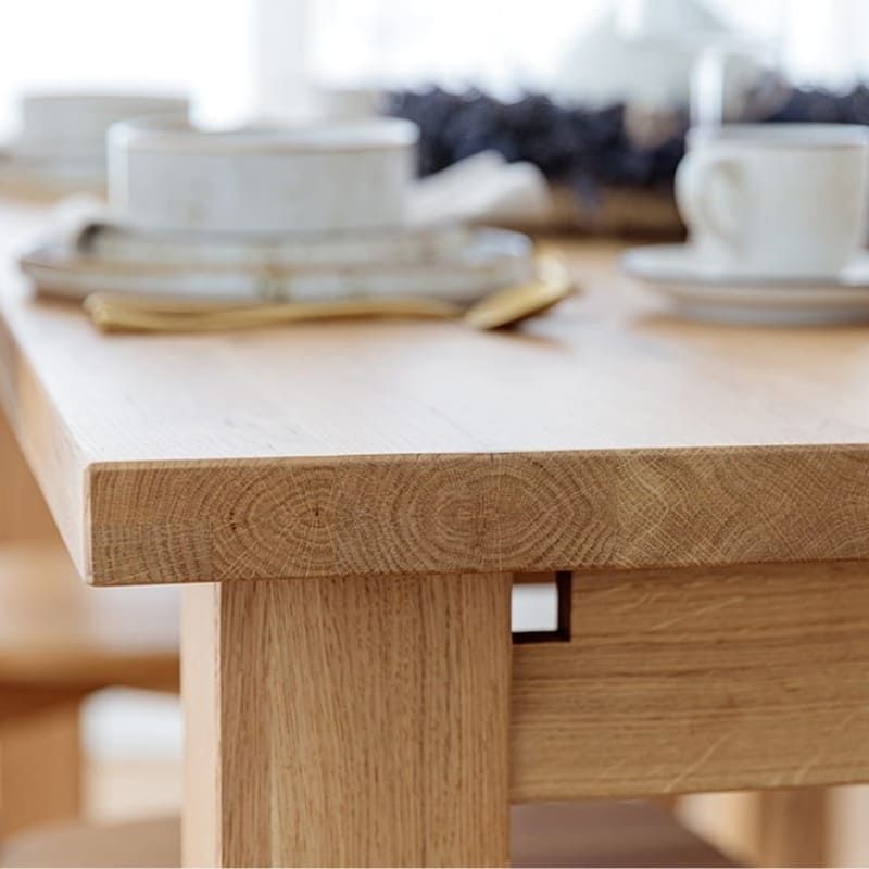 Table chêne clair extensible ELIO rectangulaire