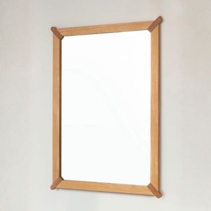 Miroir chêne massif clair ELIO 103cm