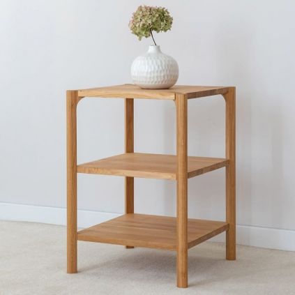 Etagère chêne massif clair et design ELIO h60cm
