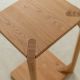 Bout de canapé chêne massif clair et design ELIO 38cm