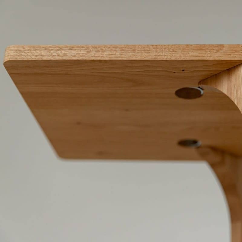 Bout de canapé chêne massif clair et design ELIO 38cm