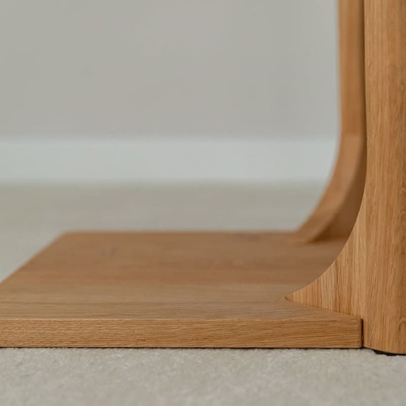 Bout de canapé chêne massif clair et design ELIO 38cm