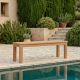 Banc jardin teck massif JATI 130cm