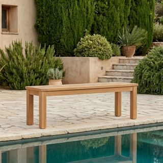 Banc jardin teck massif JATI 130cm