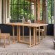 Table teck extérieur pliante JATI 140cm butterfly