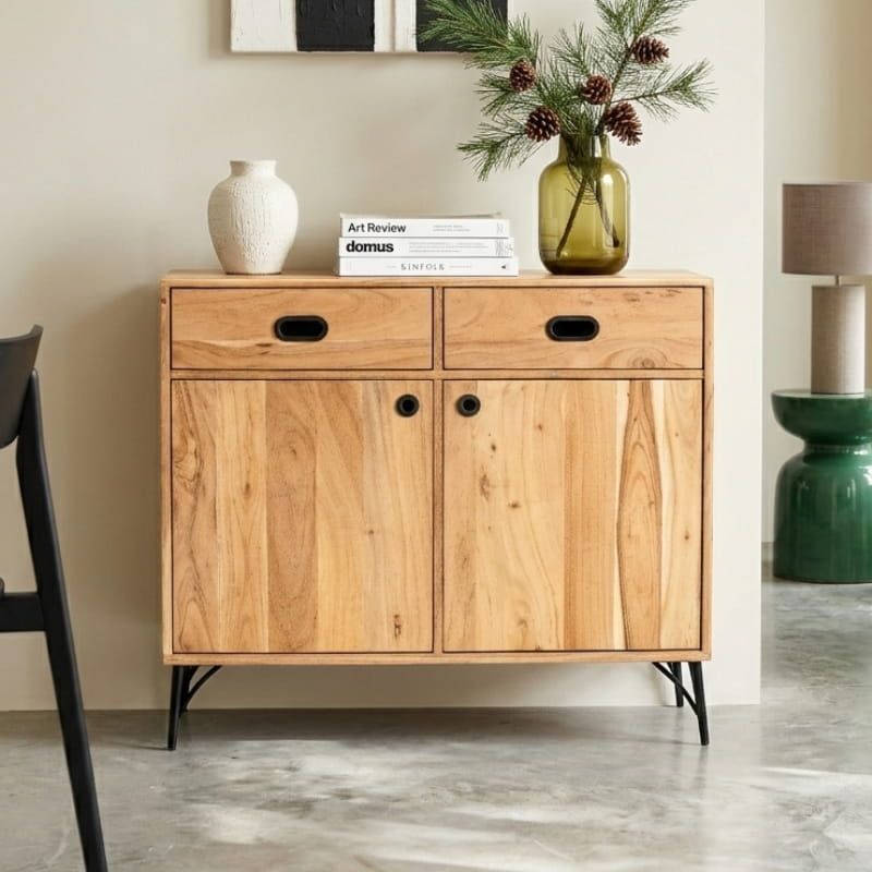 Buffet bois massif scandinave SEVENTIES 100cm