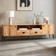Grand meuble TV bois massif scandinave SEVENTIES 205cm
