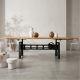 Table élévatrice extensible en acacia et fonte IRON 200/280cm