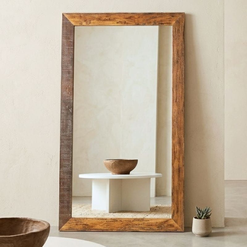 Miroir en bois recyclé vintage MERAKI 150cm