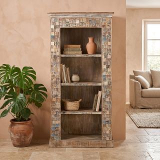 Bibliothèque indienne mosaïque bois MOZAIK 90cm