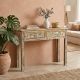 Console indienne mosaïque bois MOZAIK 120cm