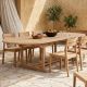 Table teck extérieur ovale 220/260/300cm extensible JATI
