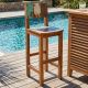 Chaise de bar en bois de bateau BOATWOOD 44cm