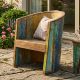 Fauteuil bois de bateau recyclé BOATWOOD 63cm
