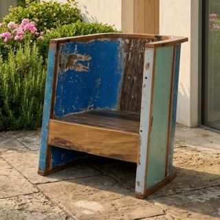 Fauteuil bois de bateau BOATWOOD 88cm