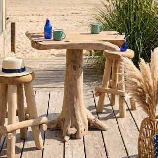 Table haute racine de teck RACINE~100cm