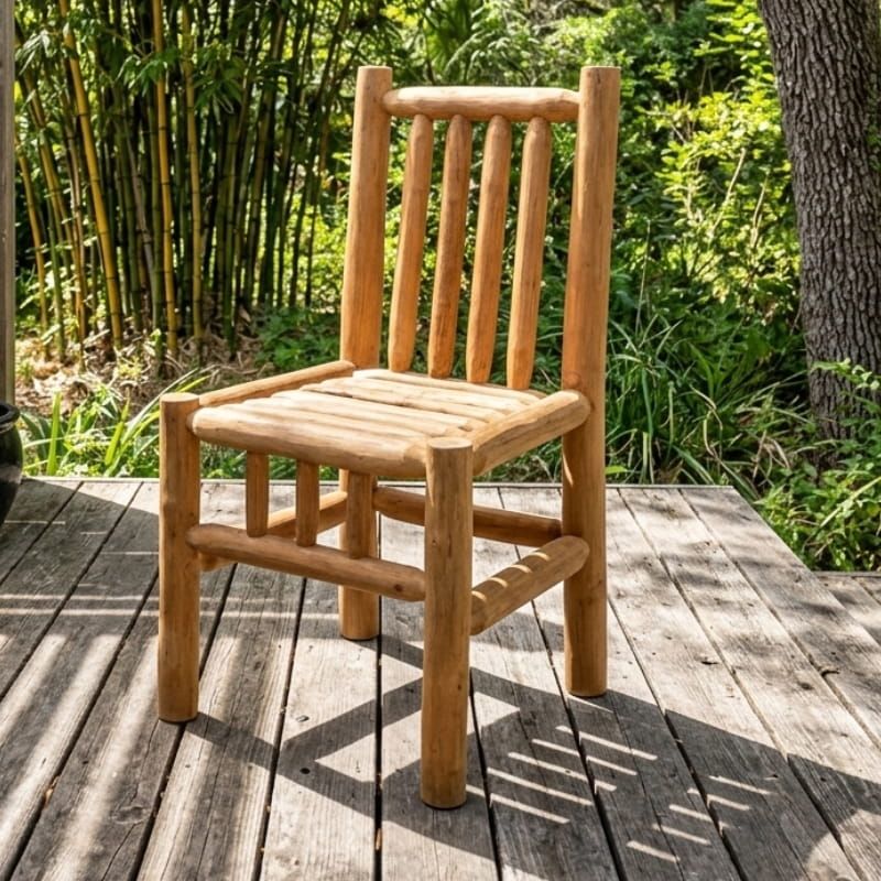 Chaise branche de teck BRANCHE 50cm