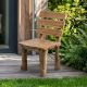 Chaise en teck massif recyclé BRANCHE 45cm rondin