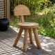 Chaise racine de teck RACINE 40cm 4 pieds