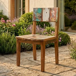 Chaise bois de bateau recyclé BOATWOOD 50cm