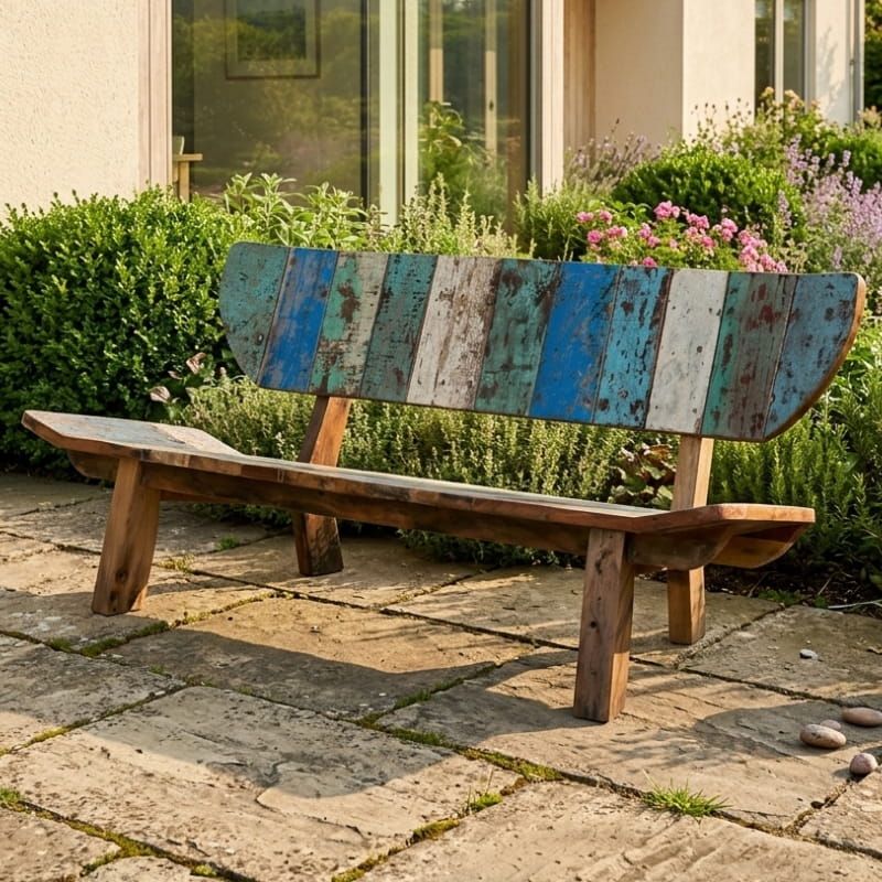 Canapé bois de bateau recyclé BOATWOOD 170cm