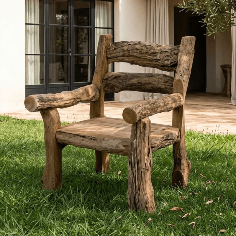 Fauteuil teck recyclé WILD 86cm