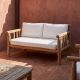 Canapé jardin branches de teck 2 places BRANCHE 145cm