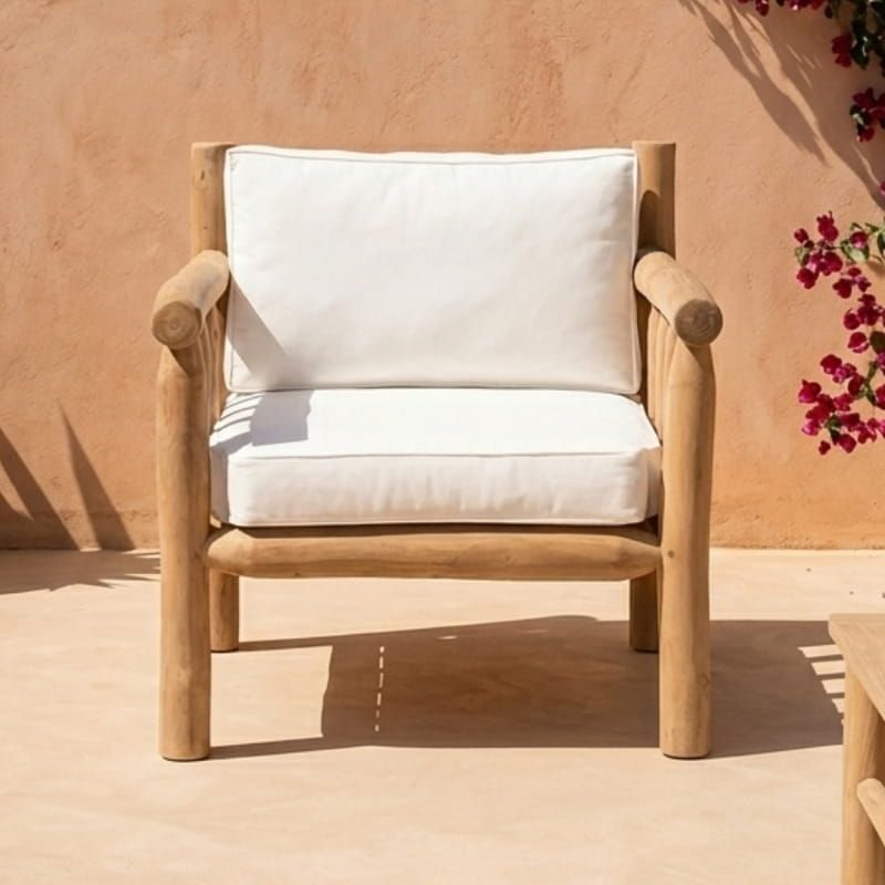 Fauteuil jardin branches de teck BRANCHE 75cm