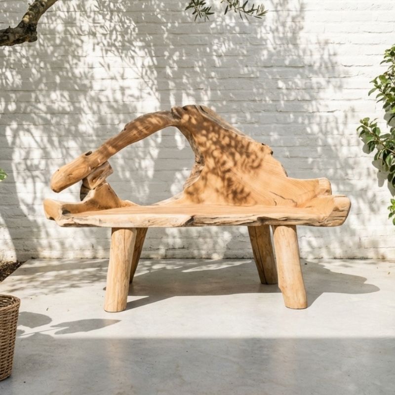 Banc racine de teck RACINE ~150cm