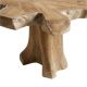 Table basse tranche racine de teck étoile ≈ Ø65cm