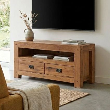 Meuble TV chêne huilé OAKWOOD 120cm