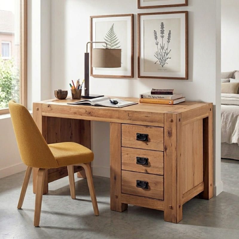 Bureau chêne massif huilé OAKWOOD130cm